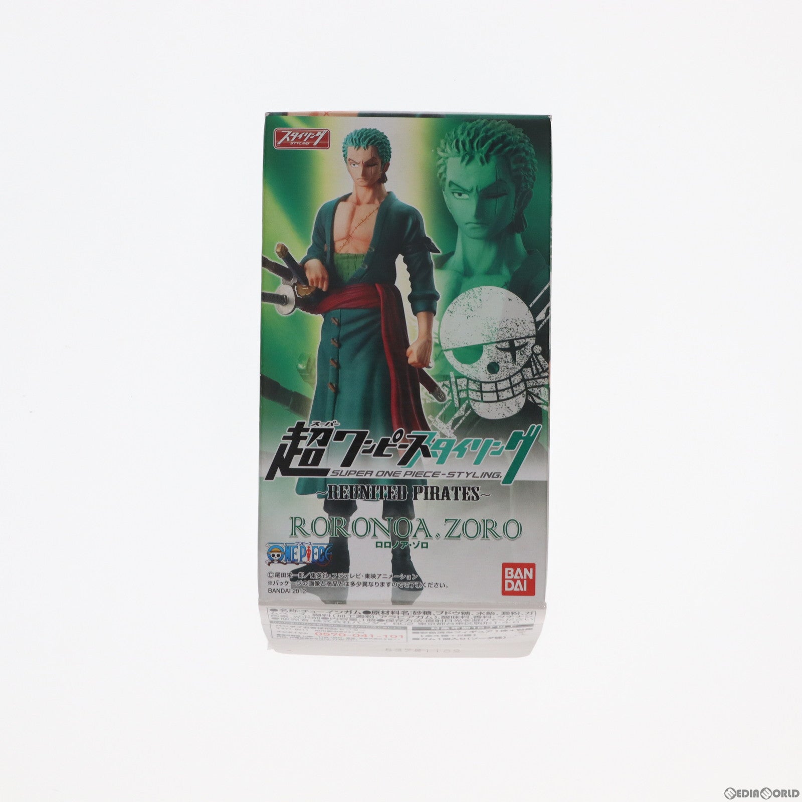 【中古即納】[FIG] (単品)(食玩)超ワンピーススタイリング REUNITED PIRATES ゾロ ONE PIECE 完成品 フィギュア バンダイ(20120213)