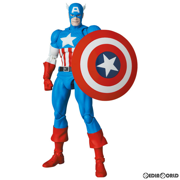 【新品即納】[FIG] マフェックス No.217 MAFEX CAPTAIN AMERICA(COMIC Ver.) (キャプテン・アメリカ コミックver) 完成品 可動フィギュア メディコム・トイ(20240930)