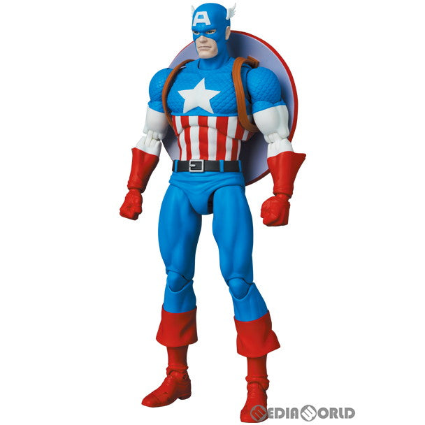 【新品即納】[FIG] マフェックス No.217 MAFEX CAPTAIN AMERICA(COMIC Ver.) (キャプテン・アメリカ コミックver) 完成品 可動フィギュア メディコム・トイ(20240930)