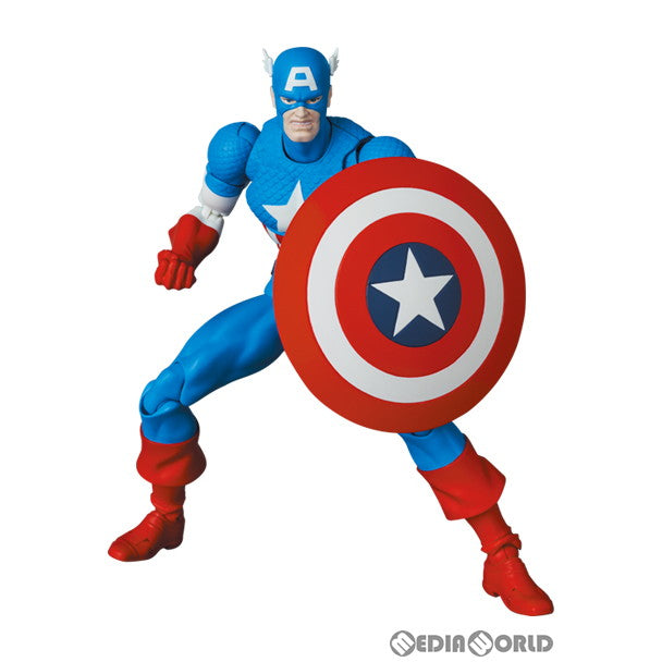 【中古即納】[FIG] マフェックス No.217 MAFEX CAPTAIN AMERICA(COMIC Ver.)(キャプテン・アメリカ コミックver) 完成品 可動フィギュア メディコム・トイ(20241002)