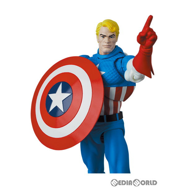 【新品即納】[FIG] マフェックス No.217 MAFEX CAPTAIN AMERICA(COMIC Ver.) (キャプテン・アメリカ コミックver) 完成品 可動フィギュア メディコム・トイ(20240930)