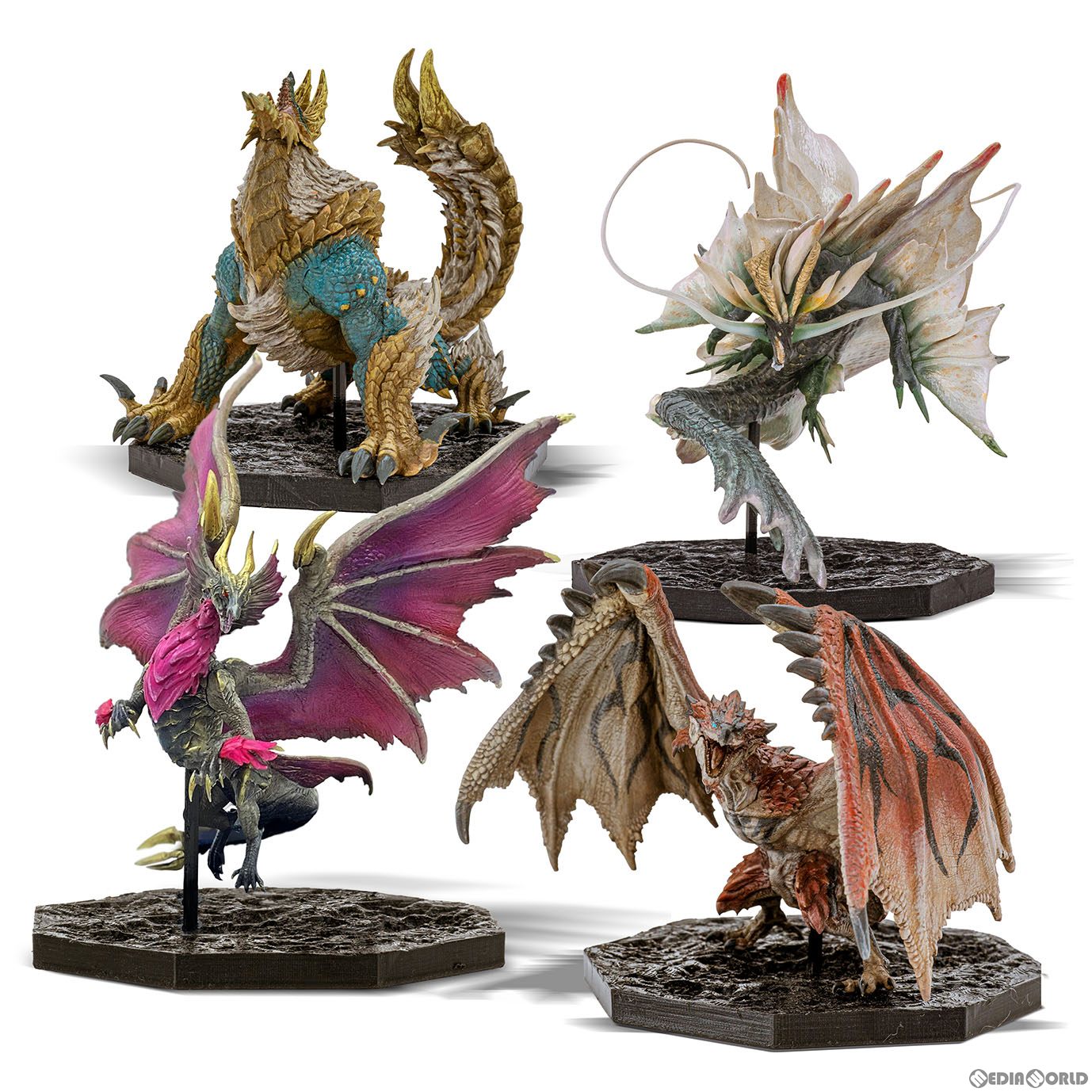 【新品即納】[FIG] CAPCOM FIGURE BUILDER CUBE MONSTER HUNTER 4体セットボックス(リオレウス/ジンオウガ/メル・ゼナ/アマツマガツチ) モンスターハンター 完成品 フィギュア カプコン(20240312)