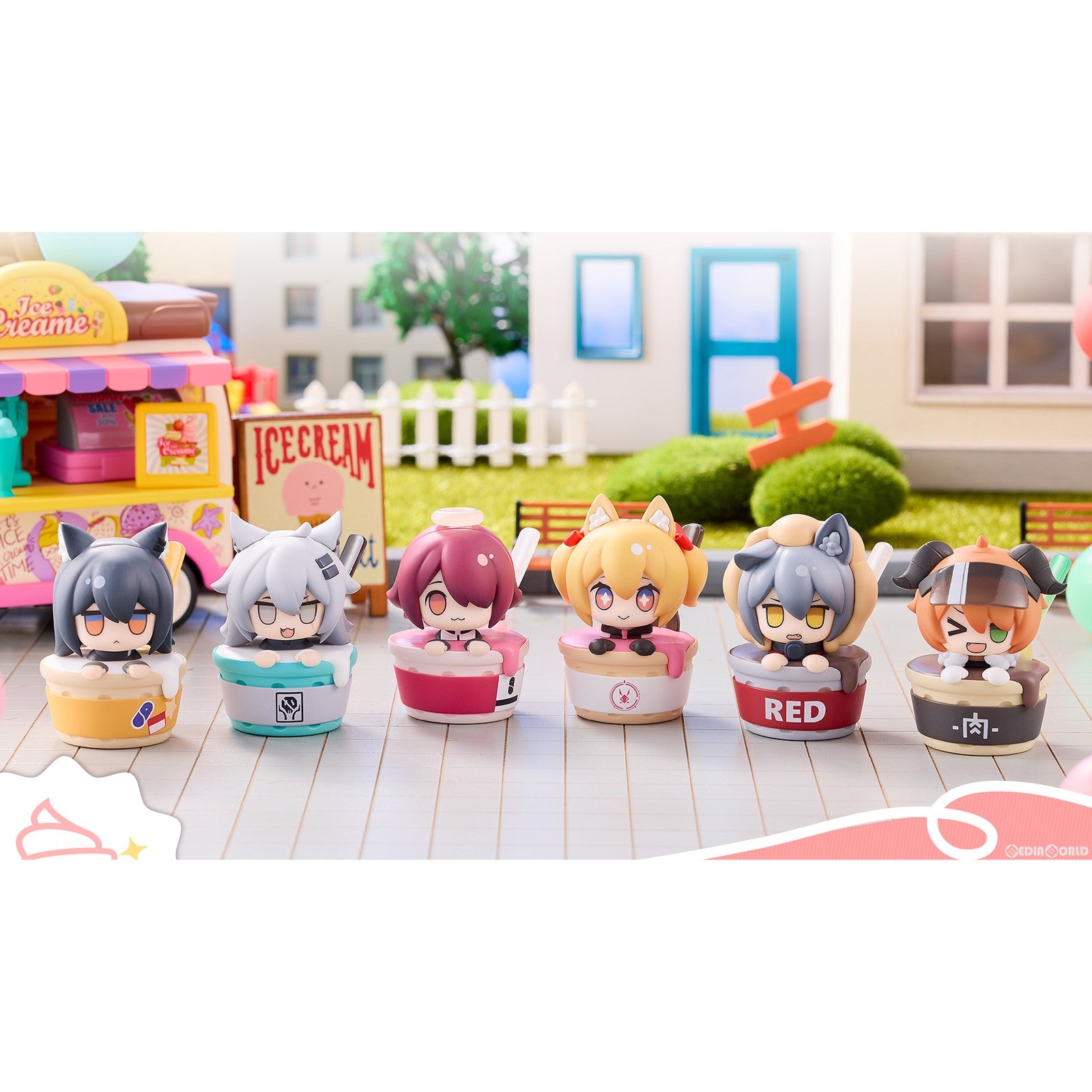 【新品即納】[BOX][FIG] アークナイツ ホリデーアイスクリームコーン シリーズ トレーディングフィギュア(6個) RIBOSE(核糖文化) (20231031)