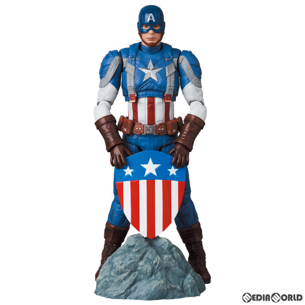 【中古即納】[FIG] マフェックス No.220 MAFEX CAPTAIN AMERICA(Classic Suit)(キャプテン・アメリカ クラシックスーツ) キャプテン・アメリカ/ウィンター・ソルジャー 完成品 可動フィギュア メディコム・トイ(20240831)
