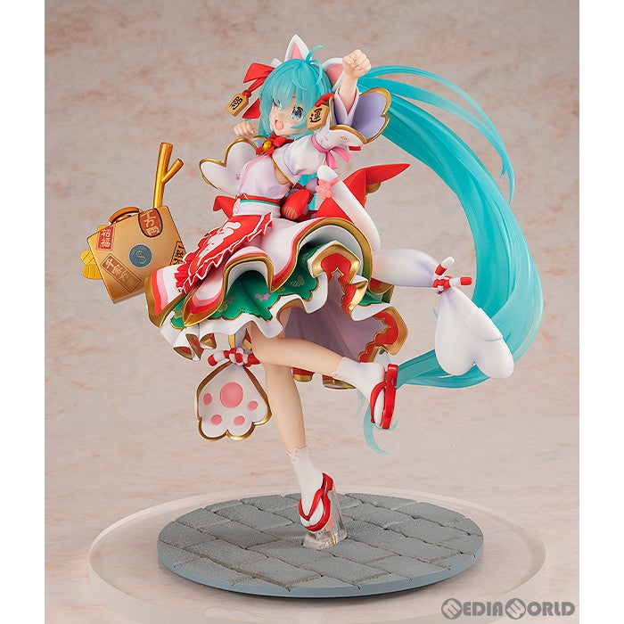 【中古即納】[FIG] 初音ミク 招きミクver. キャラクター・ボーカル・シリーズ01 初音ミク 1/7 完成品 フィギュア KADOKAWA(カドカワ)/グッドスマイルカンパニー(20240331)