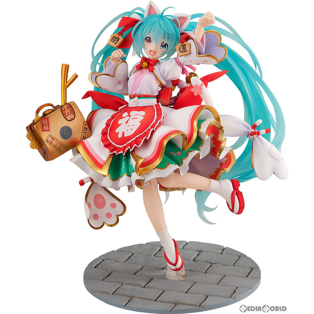 【中古即納】[FIG] 初音ミク 招きミクver. キャラクター・ボーカル・シリーズ01 初音ミク 1/7 完成品 フィギュア KADOKAWA(カドカワ)/グッドスマイルカンパニー(20240331)