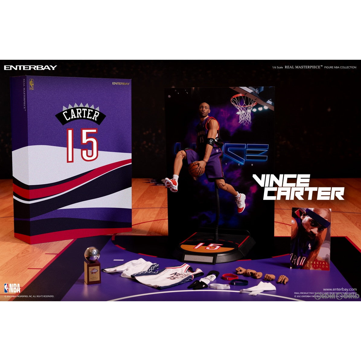 【新品即納】[FIG] リアルマスターピース NBAコレクション ヴィンス・カーター 1/6 コレクティブル フィギュア スペシャルエディション 完成品 可動フィギュア エンターベイ(20240331)