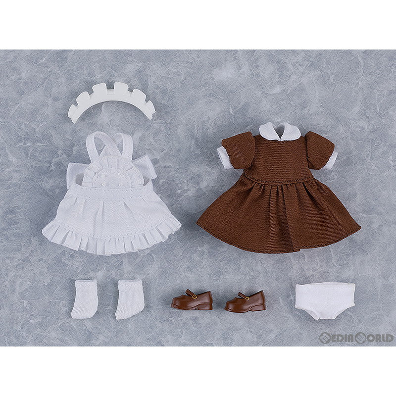 【新品即納】[FIG] ねんどろいどどーる おしごとコーデ:メイド服 ミニ(ブラウン) フィギュア用アクセサリ グッドスマイルカンパニー(20240316)