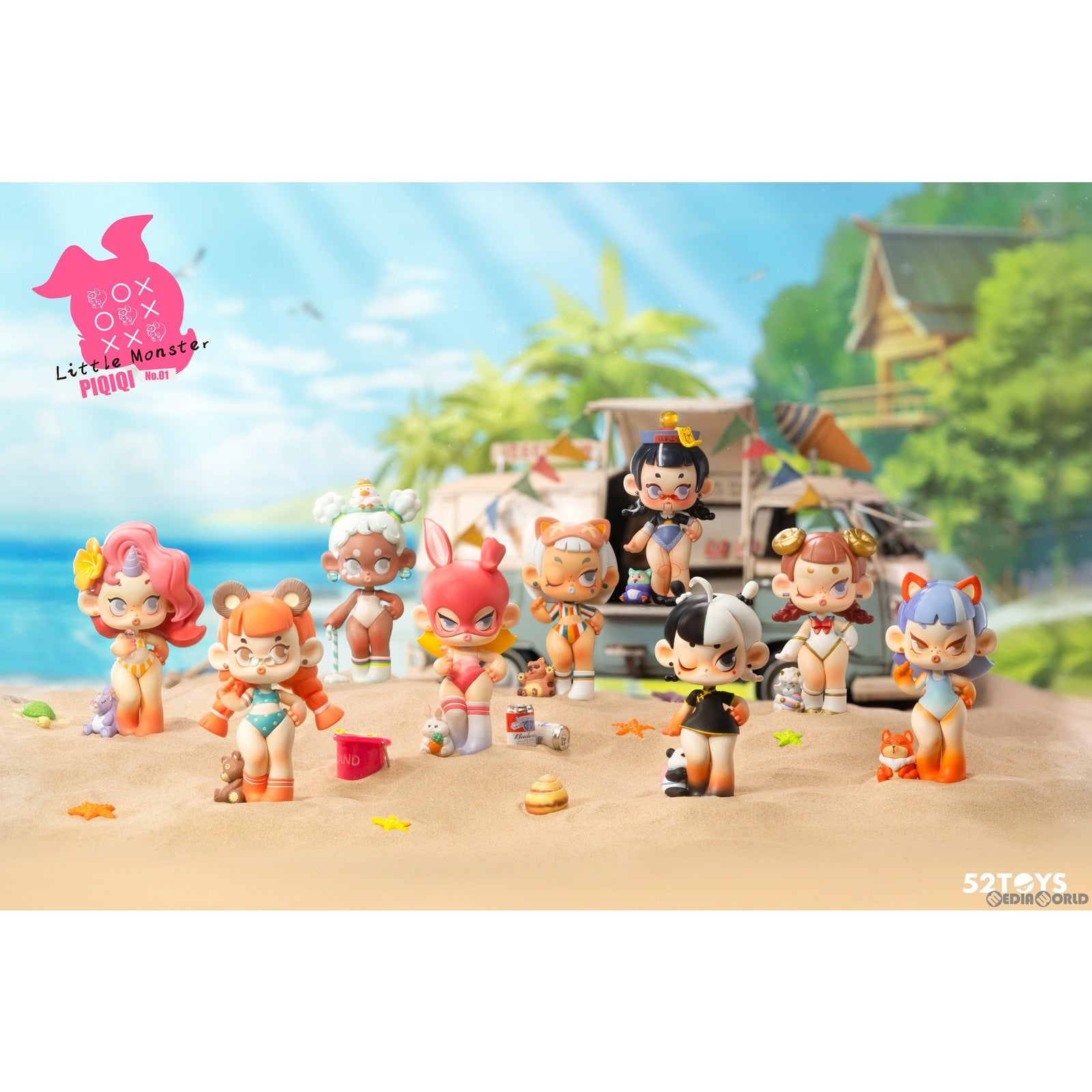 【新品即納】[BOX][FIG] BLINDBOX PIQIQIシリーズ Little Monster トレーディングフィギュア(8個) 52Toys/マイルストン(20240224)