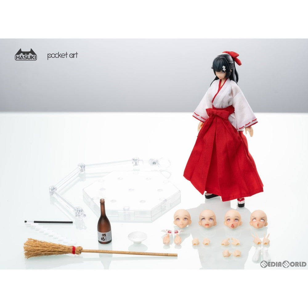 【中古即納】[FIG] 初回生産特典付属 POCKET ART SERIES PA005 退魔巫女 椿(つばき) 1/12 完成品 可動フィギュア HASUKI(ハスキ)(20240323)