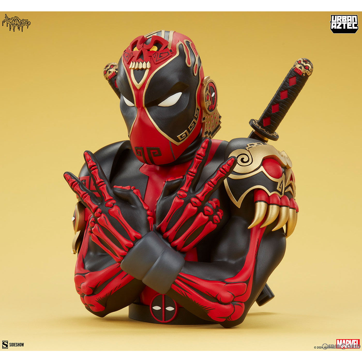 【新品即納】[FIG] バスト デッドプール by ジェシー・ヘルナンデス マーベル・コミック デザイナー・トイ 完成品 フィギュア サイドショウ/ホットトイズ(20240731)
