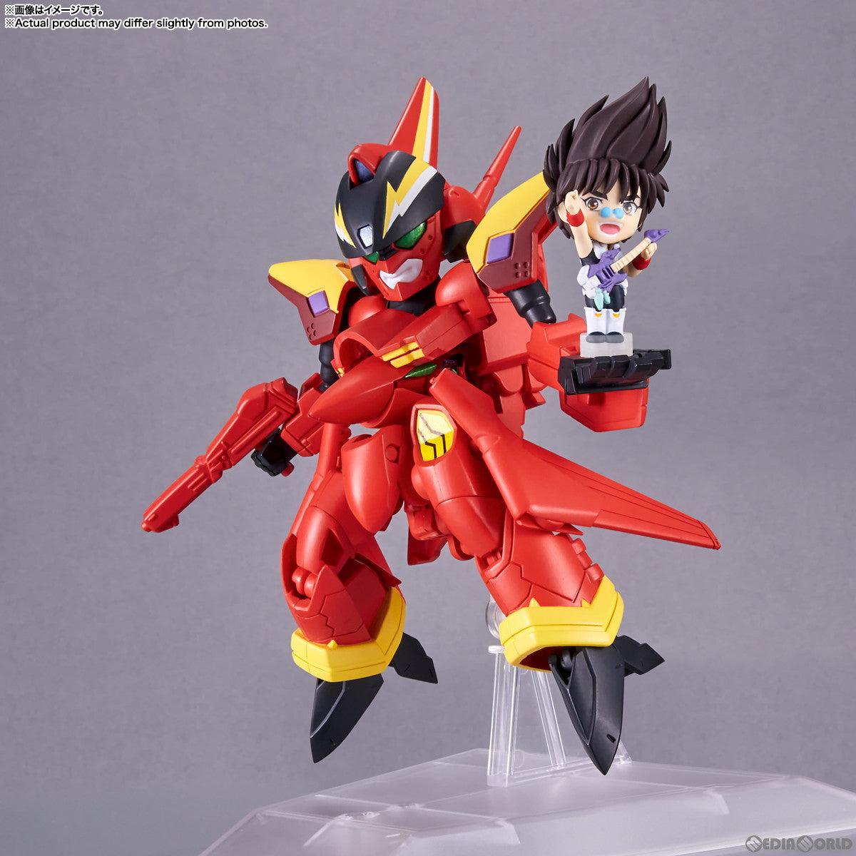 【新品即納】[FIG] TINY SESSION(タイニーセッション) VF-19改 ファイヤーバルキリー with 熱気バサラ(ねっきばさら) マクロス7 完成品 可動フィギュア バンダイスピリッツ(20240426)