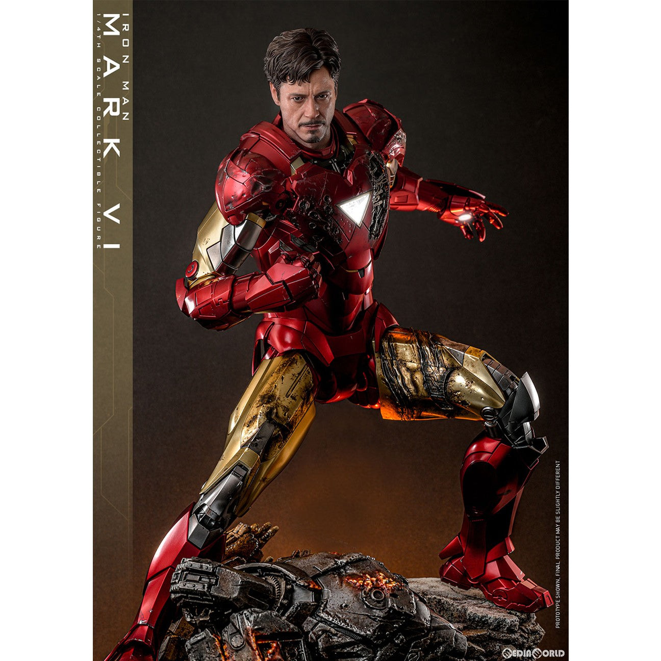 【新品即納】[FIG] クオーター・スケール アイアンマン・マーク6 アイアンマン2 1/4 完成品 可動フィギュア(QS#025) ホットトイズ(20250131)
