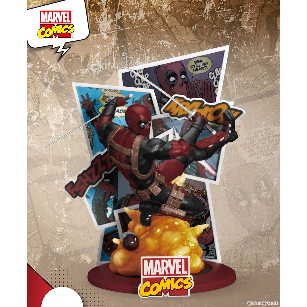 【新品即納】[FIG] Dステージ #150 デッドプール マーベル・コミック ジオラマ・スタチュー 完成品 フィギュア(DS-150) ビースト・キングダム/ホットトイズ(20240731)