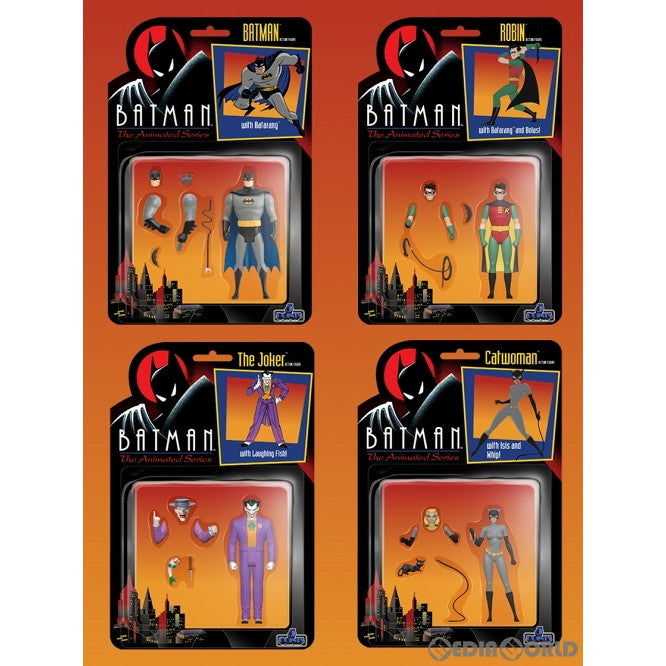 【新品即納】[FIG] 5ポイント バットマン アニメイテッド シリーズ 4体セット 完成品 3.75インチ アクションフィギュア メズコトイズ(20241212)