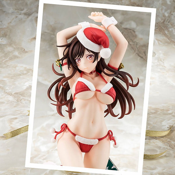 【中古即納】[FIG] あみあみ限定特典付属 水原千鶴(みずはらちづる) サンタビキニdeふわもこフィギュア 2nd Xmas 彼女、お借りします 1/6 完成品 フィギュア 箱入り娘(20230805)