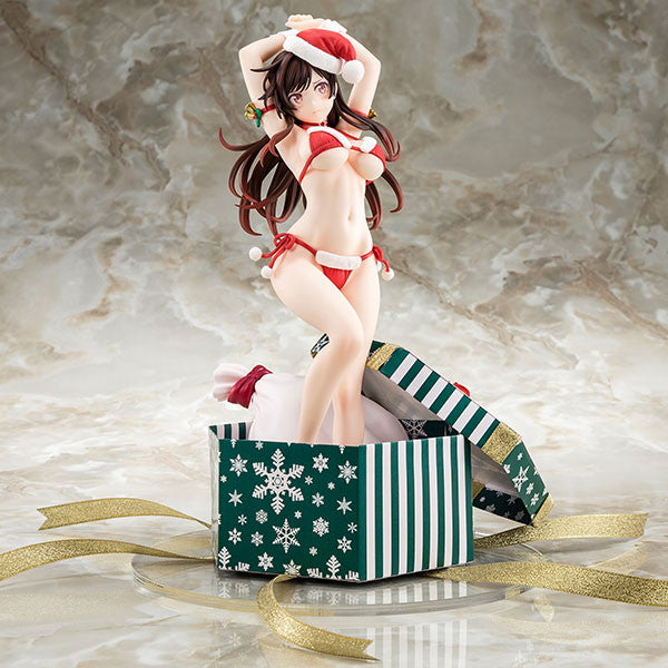 【中古即納】[FIG] あみあみ限定特典付属 水原千鶴(みずはらちづる) サンタビキニdeふわもこフィギュア 2nd Xmas 彼女、お借りします 1/6 完成品 フィギュア 箱入り娘(20230805)