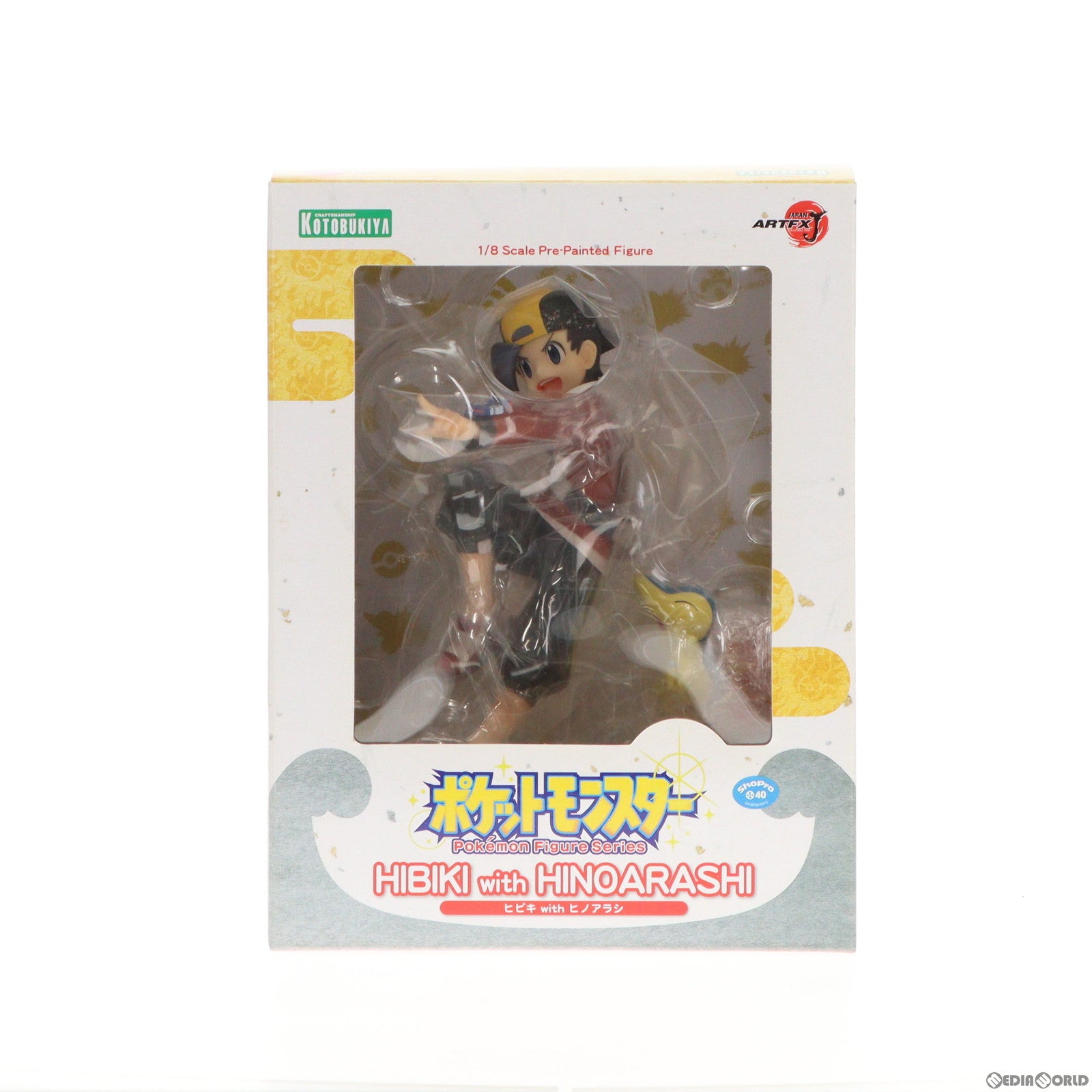 【中古即納】[FIG] ポケモンセンター&コトブキヤショップ限定特典付属 ARTFX J ヒビキ with ヒノアラシ ポケットモンスター 1/8 完成品 フィギュア(PP759) コトブキヤ(20190525)