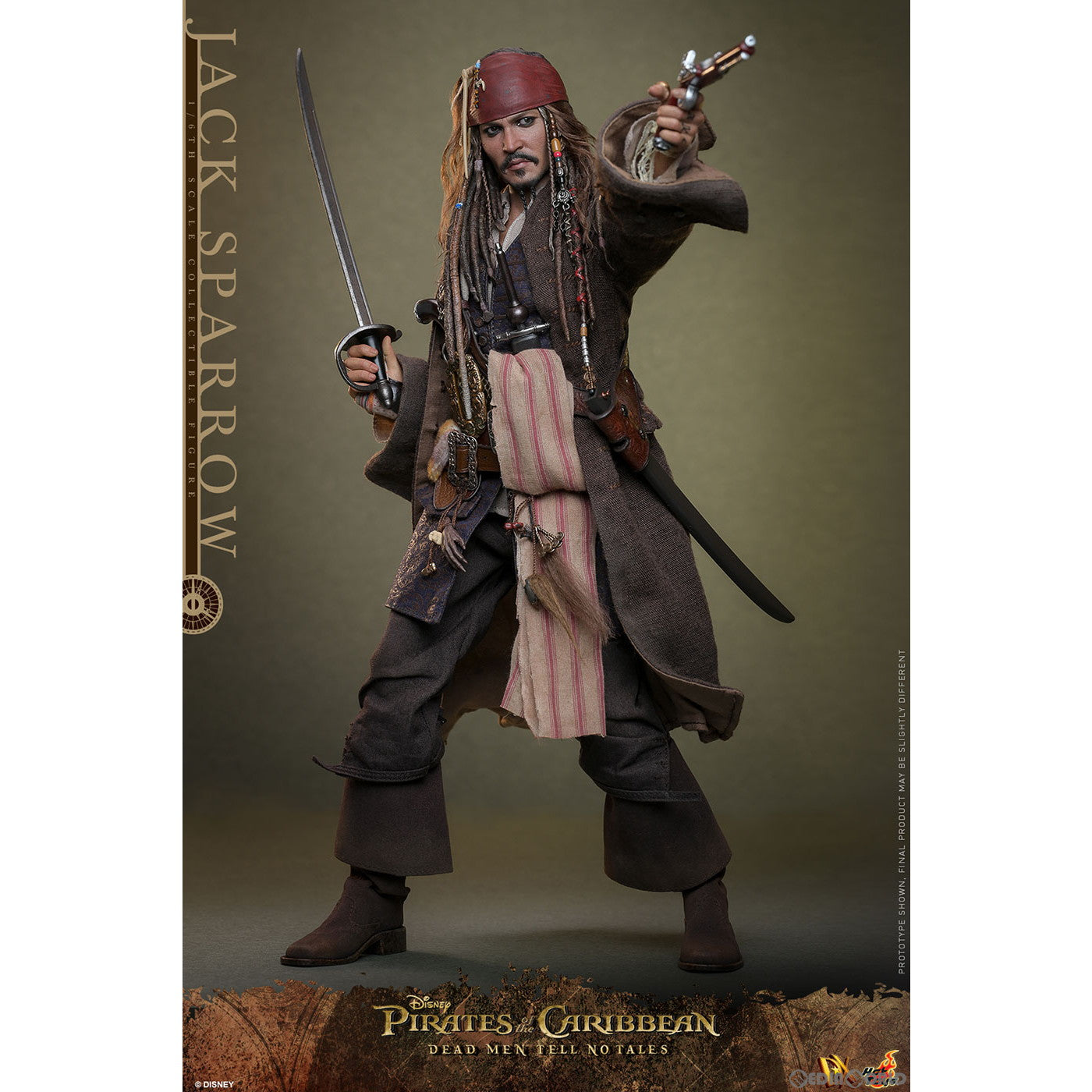 【新品即納】[FIG] ムービー・マスターピース DX ジャック・スパロウ(2.0版) パイレーツ・オブ・カリビアン/最後の海賊 1/6 完成品 可動フィギュア(DX#37) ホットトイズ(20250331)