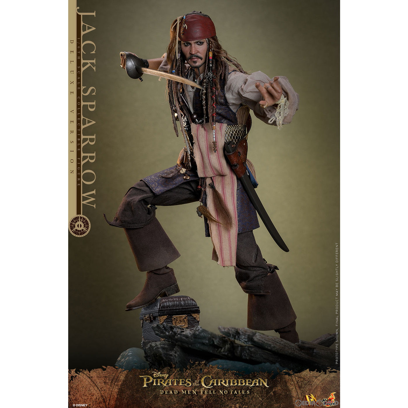 【新品即納】[FIG] ムービー・マスターピース DX ジャック・スパロウ(2.0/デラックス版) パイレーツ・オブ・カリビアン/最後の海賊 1/6 完成品 可動フィギュア(DX#38) ホットトイズ(20250331)