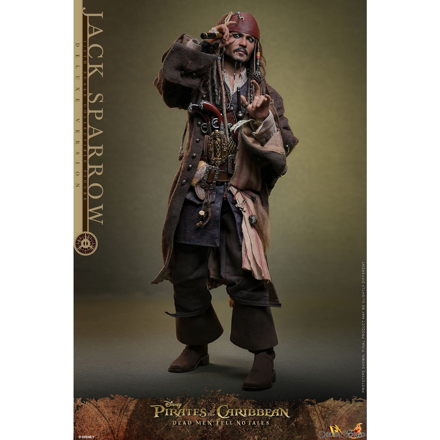 【新品即納】[FIG] ムービー・マスターピース DX ジャック・スパロウ(2.0/デラックス版) パイレーツ・オブ・カリビアン/最後の海賊 1/6 完成品 可動フィギュア(DX#38) ホットトイズ(20250331)