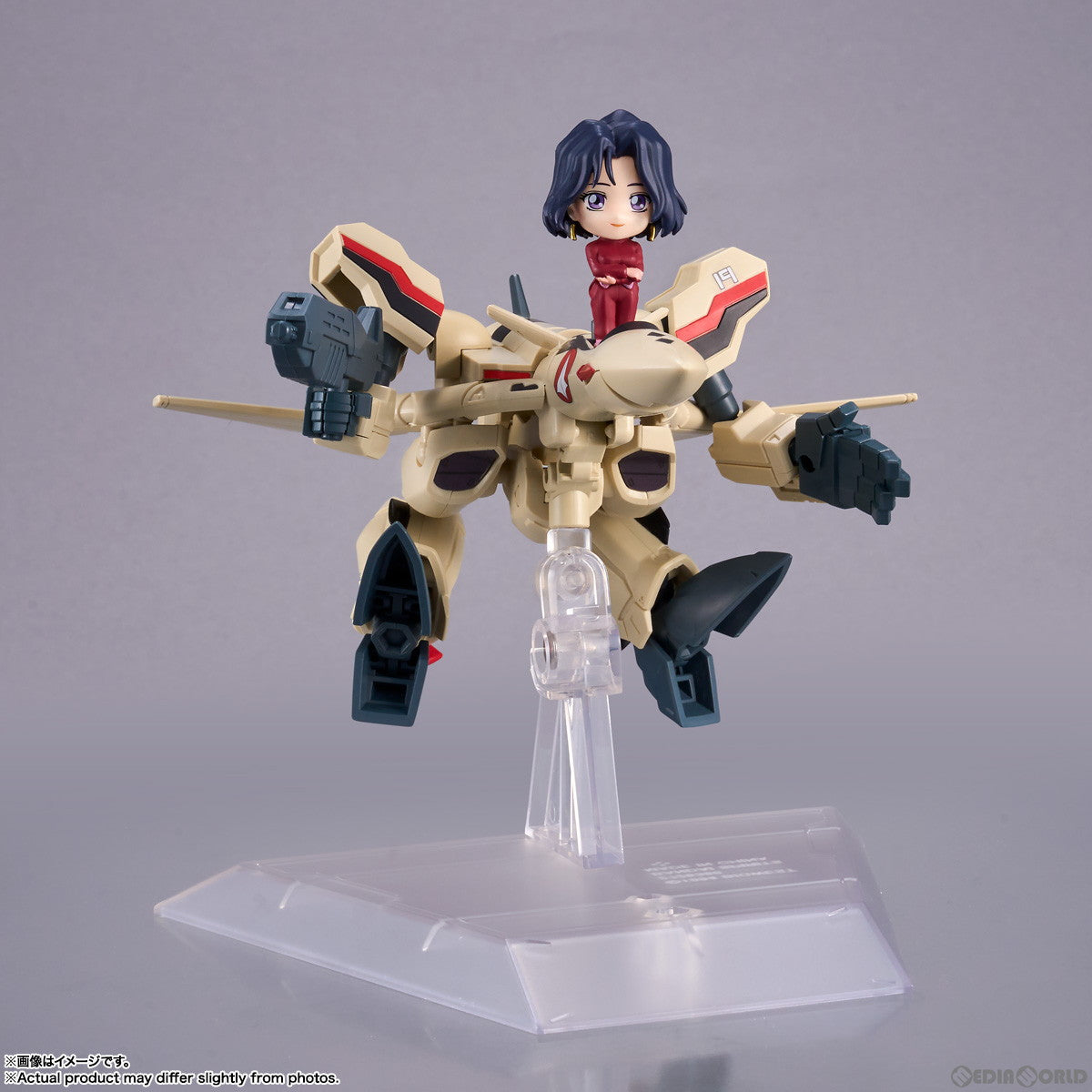 【中古即納】[FIG] TINY SESSION(タイニーセッション) YF-19(イサム・ダイソン機) with ミュン・ファン・ローン マクロスプラス 完成品 可動フィギュア バンダイスピリッツ(20240809)