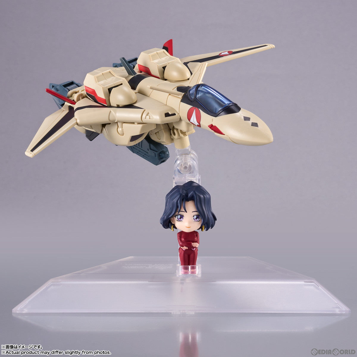【中古即納】[FIG] TINY SESSION(タイニーセッション) YF-19(イサム・ダイソン機) with ミュン・ファン・ローン マクロスプラス 完成品 可動フィギュア バンダイスピリッツ(20240809)