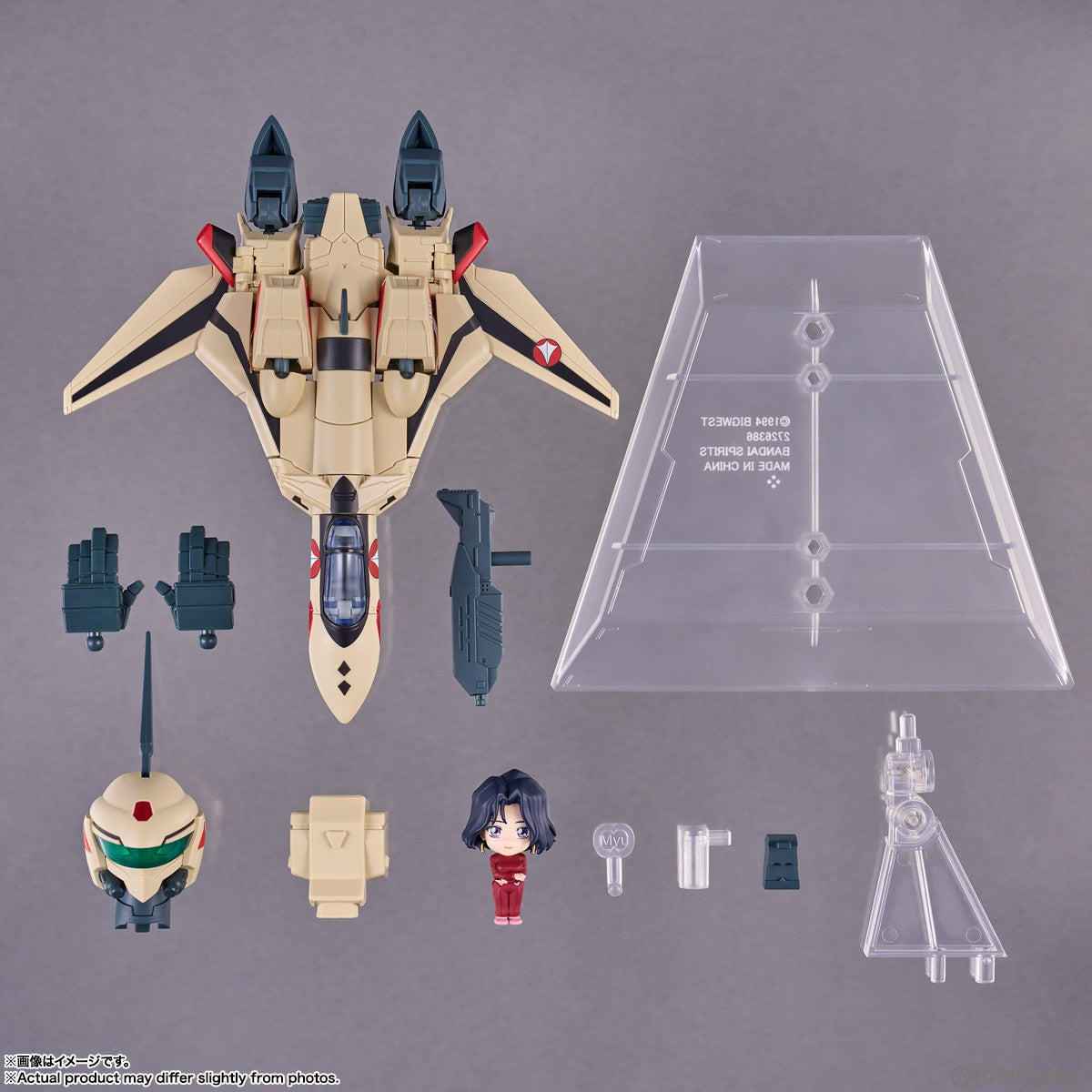 【中古即納】[FIG] TINY SESSION(タイニーセッション) YF-19(イサム・ダイソン機) with ミュン・ファン・ローン マクロスプラス 完成品 可動フィギュア バンダイスピリッツ(20240809)