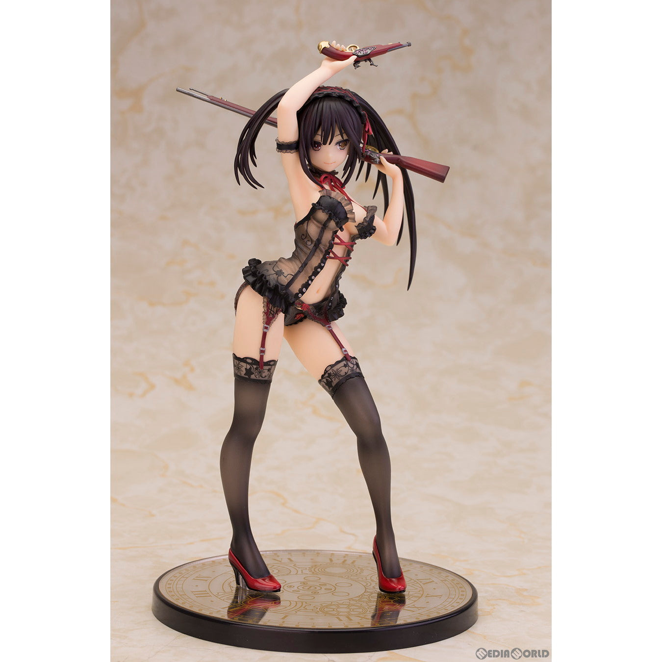 【中古即納】[FIG] (再販)時崎狂三(ときさきくるみ) ランジェリーVer. Black color デート・ア・ライブ 1/7 完成品 フィギュア(AX-0302) アルファマックス(20240831)