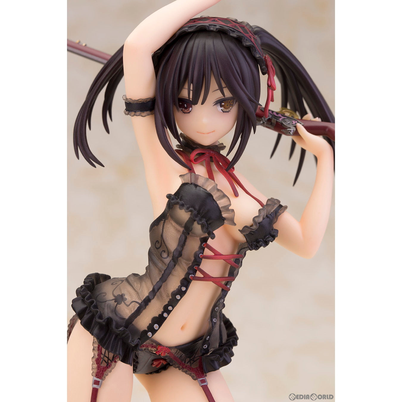 【中古即納】[FIG] (再販)時崎狂三(ときさきくるみ) ランジェリーVer. Black color デート・ア・ライブ 1/7 完成品 フィギュア(AX-0302) アルファマックス(20240831)