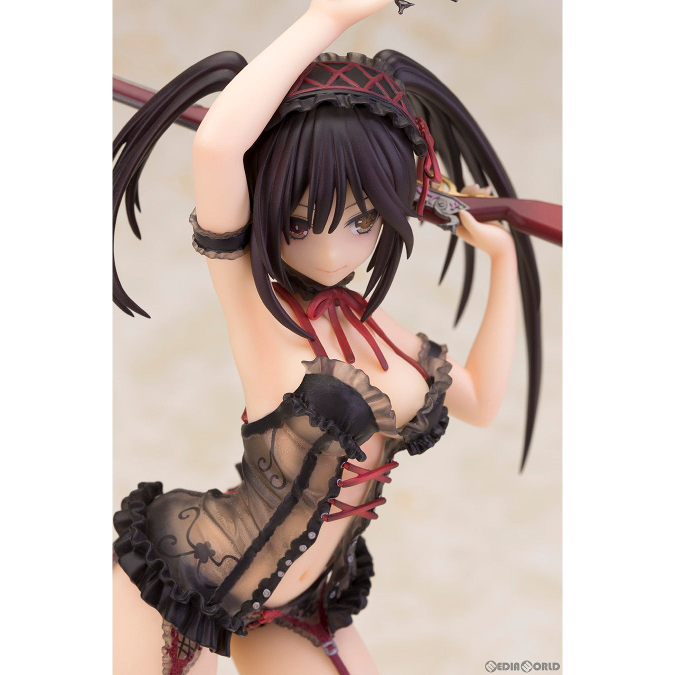 【中古即納】[FIG] (再販)時崎狂三(ときさきくるみ) ランジェリーVer. Black color デート・ア・ライブ 1/7 完成品 フィギュア(AX-0302) アルファマックス(20240831)