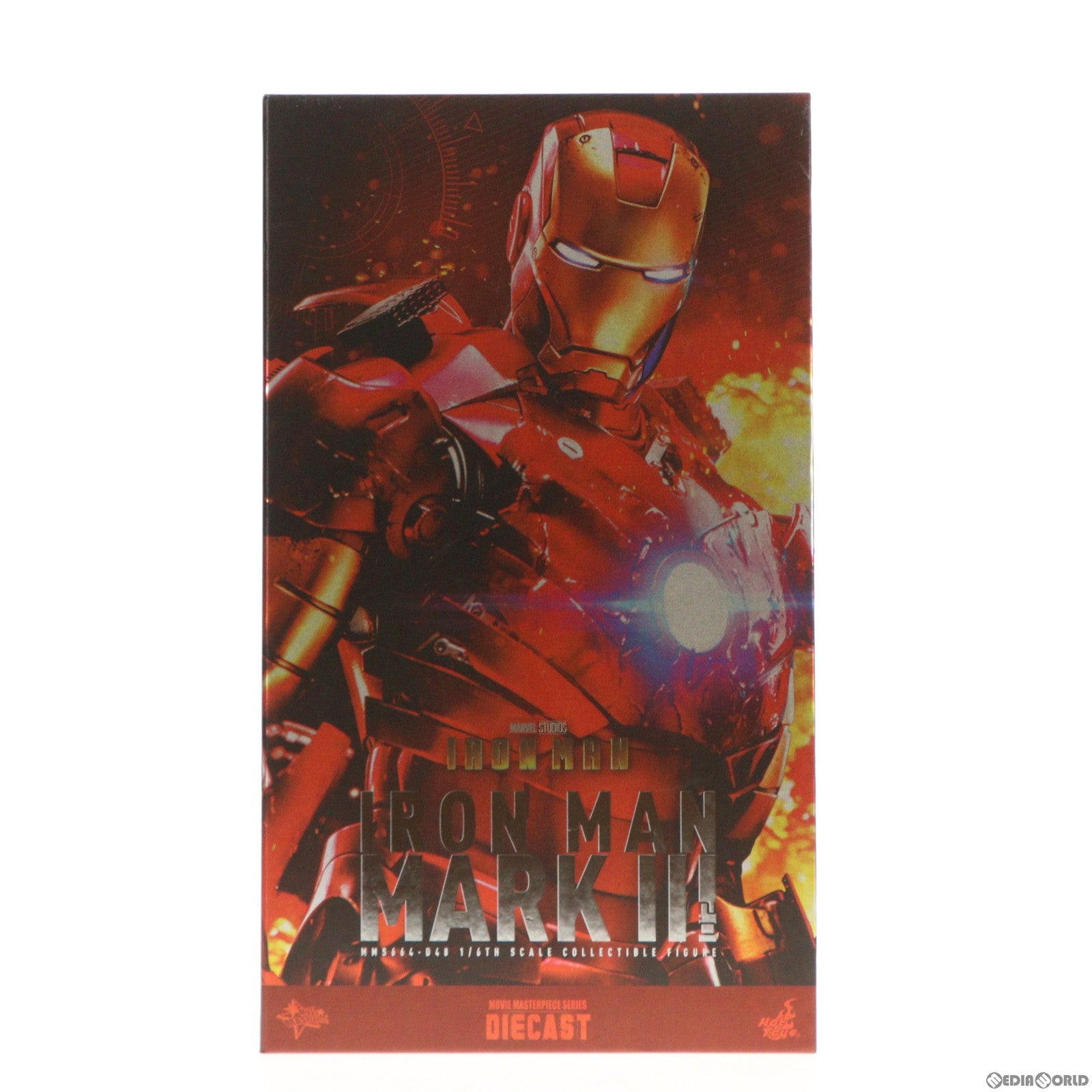 【中古即納】[FIG] ムービー・マスターピース DIECAST アイアンマン・マーク3(2.0版) 1/6 完成品 アクションフィギュア(MMS664D48) ホットトイズ(20231101)