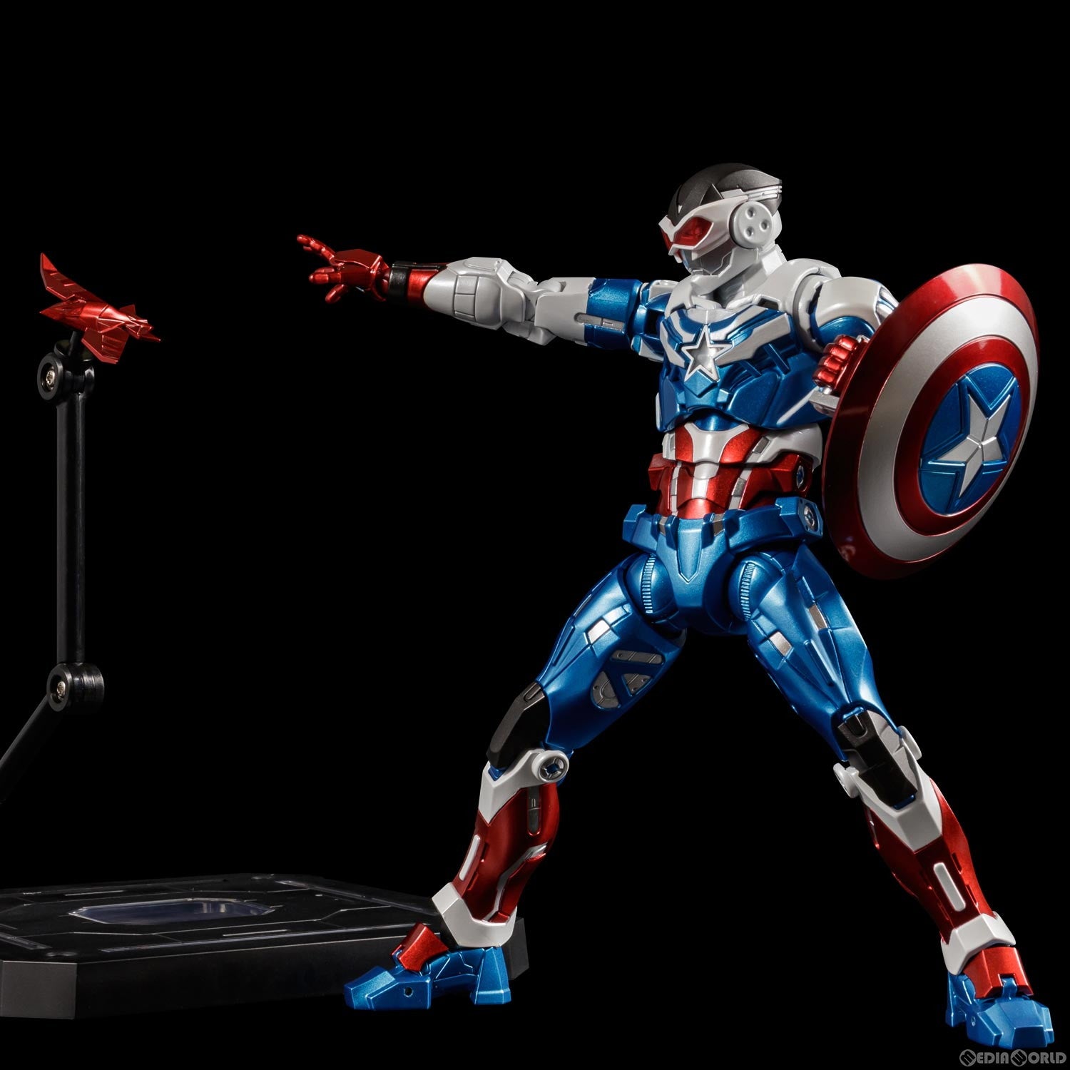 【中古即納】[FIG] FIGHTING ARMOR(ファイティングアーマー) キャプテン・アメリカ(Sam Wilson ver.) MARVEL(マーベル) 完成品 可動フィギュア 千値練(せんちねる)(20240901)