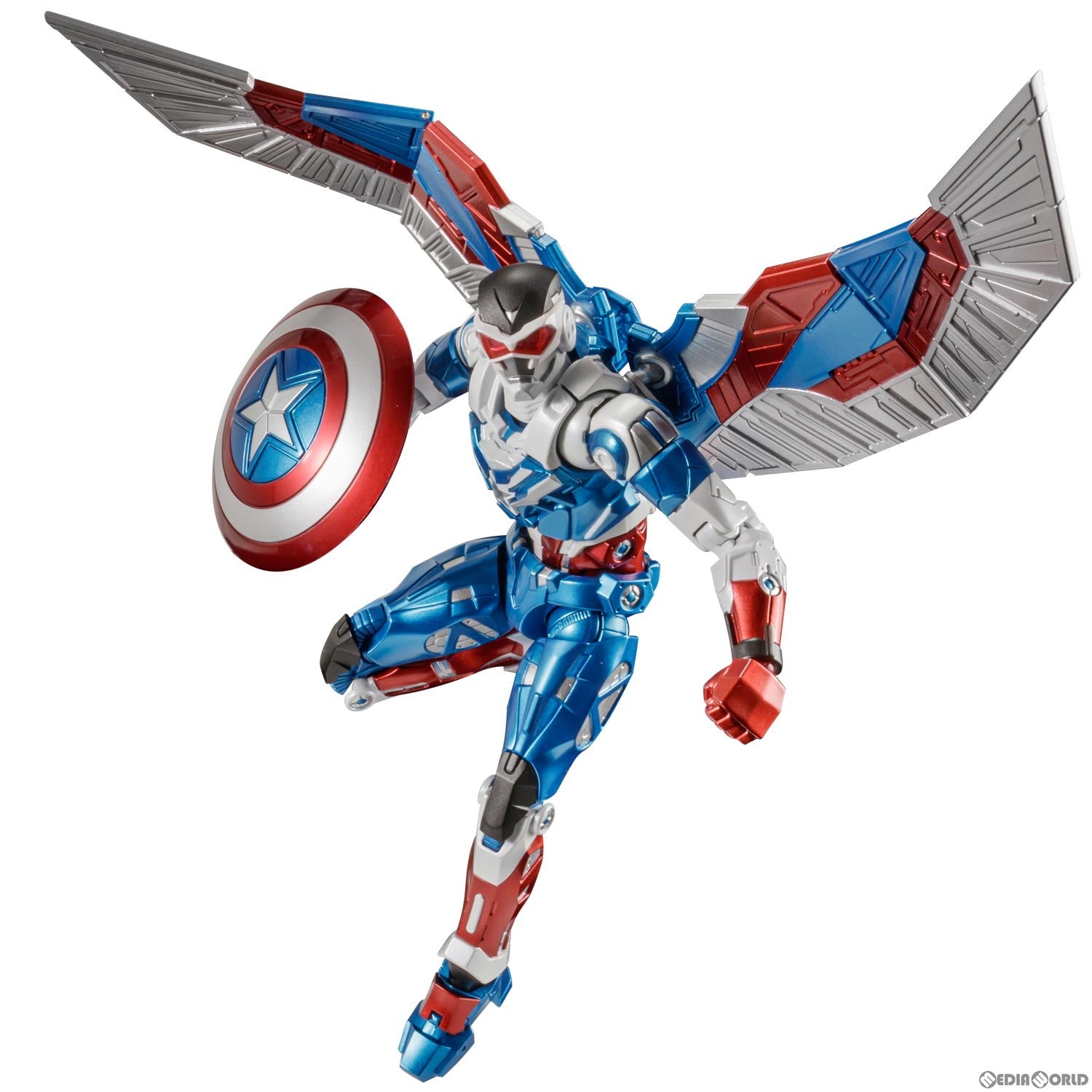 【中古即納】[FIG] FIGHTING ARMOR(ファイティングアーマー) キャプテン・アメリカ(Sam Wilson ver.) MARVEL(マーベル) 完成品 可動フィギュア 千値練(せんちねる)(20240901)