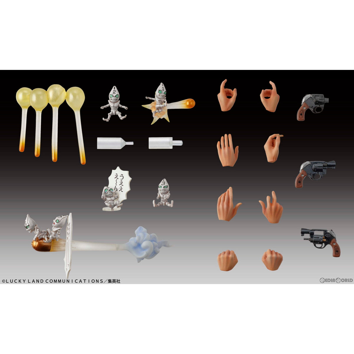 【中古即納】[FIG] (3次再販) 超像可動 グイード・ミスタ&S・P(セックス・ピストルズ) ジョジョの奇妙な冒険 第5部 完成品 可動フィギュア メディコス・エンタテインメント(20241130)