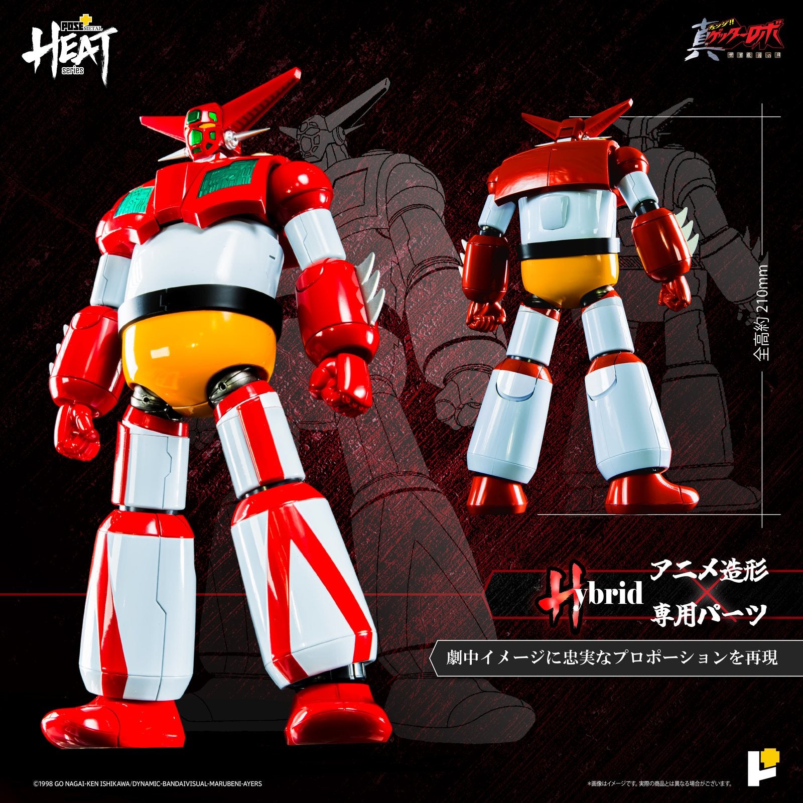 【中古即納】[FIG] (再販) POSE+METAL HEAT ゲッター1(世界最後の日Ver.) 真(チェンジ!!)ゲッターロボ 世界最後の日 完成品 可動フィギュア AWAKEN STUDIO(20250821)