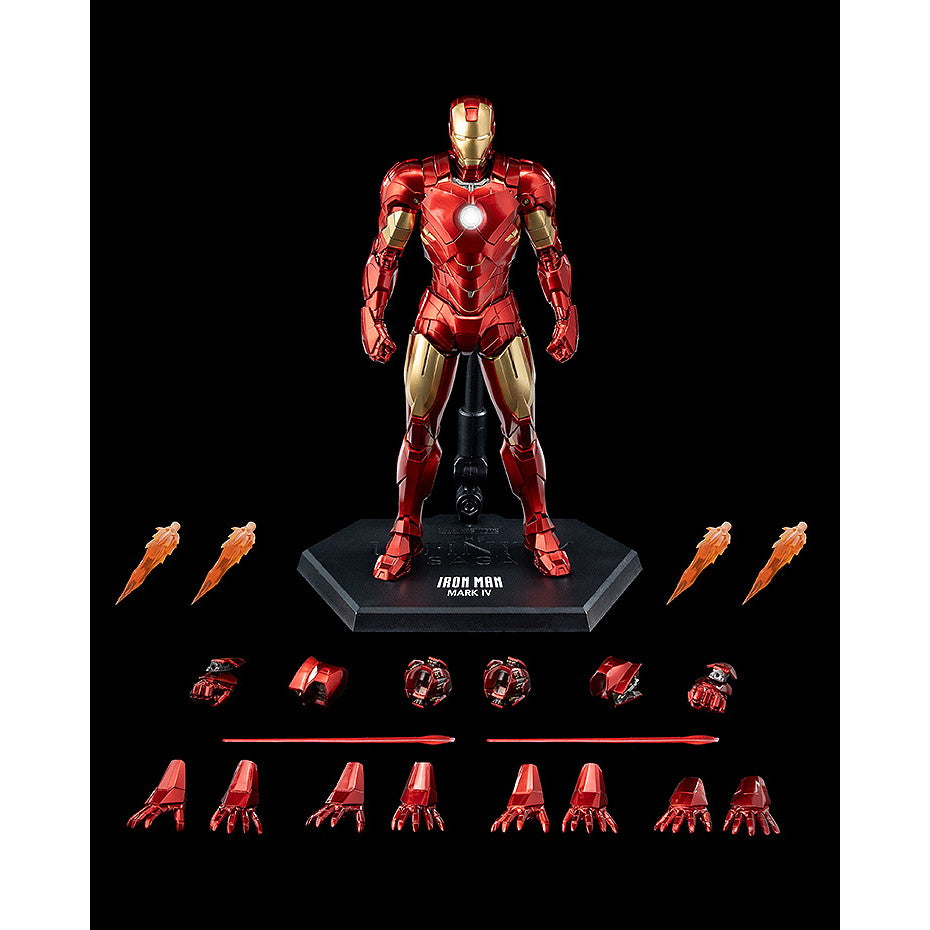 【中古即納】[FIG] DLX Iron Man Mark 4(DLX アイアンマン・マーク4) Marvel Studios' The Infinity Saga(マーベル・スタジオの『インフィニティ・サーガ』) 1/12 完成品 可動フィギュア threezero(スリーゼロ)(20250228)