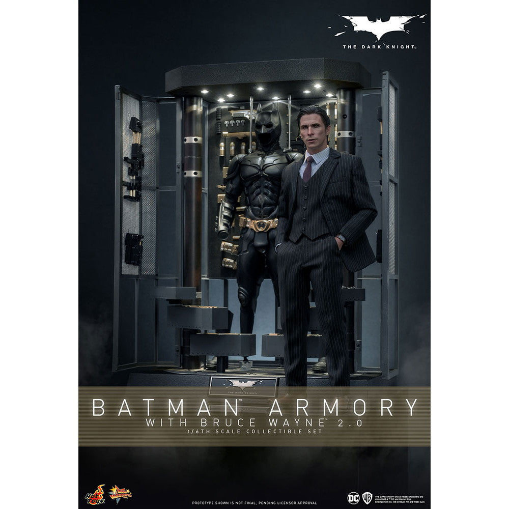 【新品即納】[FIG] ムービー・マスターピース バットスーツ格納庫&ブルース・ウェイン(2.0版) ダークナイト 1/6 完成品 可動フィギュア(MM#750) ホットトイズ(20250731)