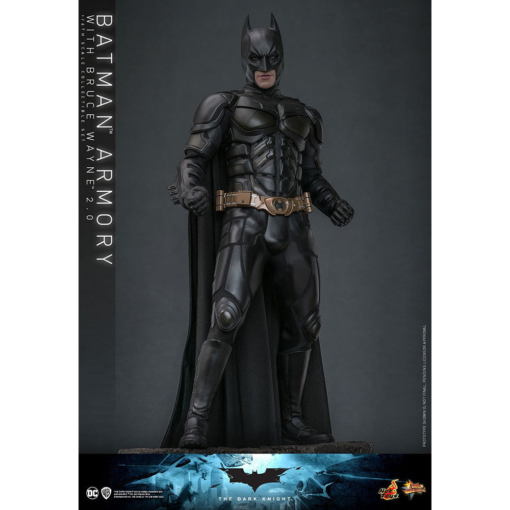 【新品即納】[FIG] ムービー・マスターピース バットスーツ格納庫&ブルース・ウェイン(2.0版) ダークナイト 1/6 完成品 可動フィギュア(MM#750) ホットトイズ(20250731)