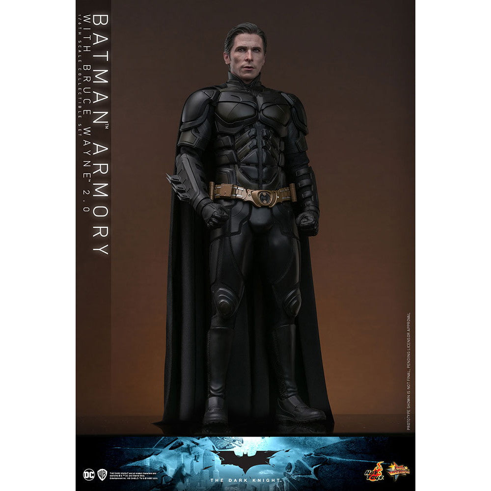 【新品即納】[FIG] ムービー・マスターピース バットスーツ格納庫&ブルース・ウェイン(2.0版) ダークナイト 1/6 完成品 可動フィギュア(MM#750) ホットトイズ(20250731)