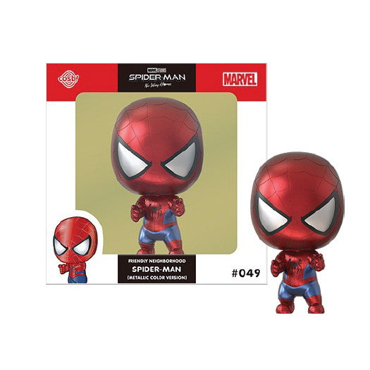 【新品】【お取り寄せ】[FIG] コスビ マーベル・コレクション #049 フレンドリー・ネイバーフッド・スパイダーマン(メタリック・カラー版)[映画『スパイダーマン:ノー・ウェイ・ホーム』] 完成品 フィギュア(CBX MVL#049) ホットトイズ(20240731)