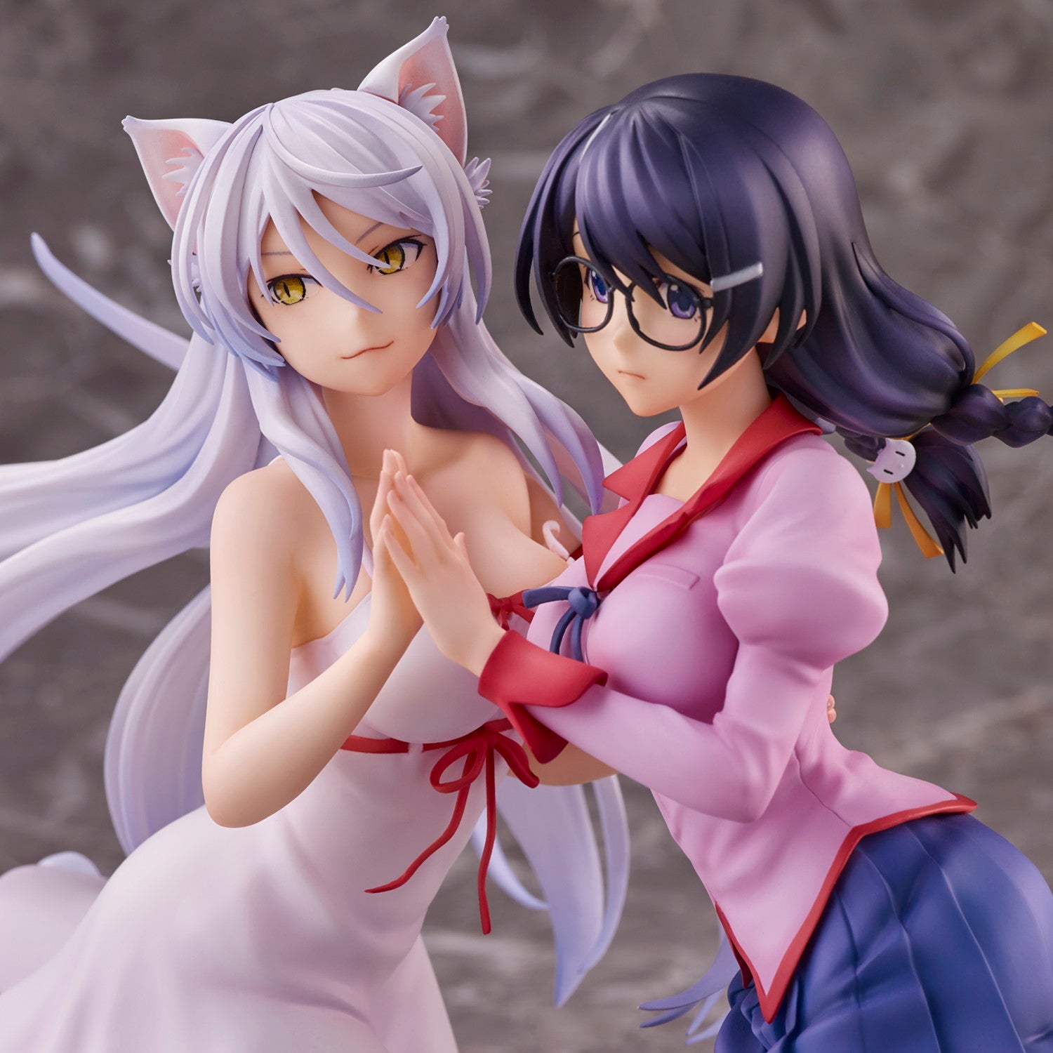 新品即納】[FIG](再々販)羽川翼2体セット(はねかわつばさ) 猫物語 完成 