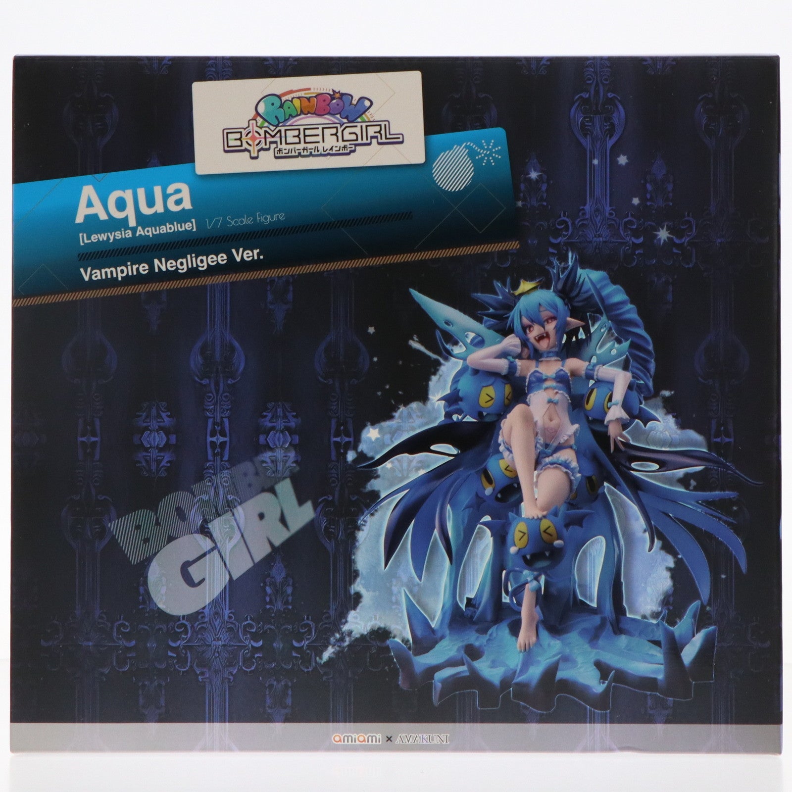 【中古即納】[FIG] あみあみ限定 アクア(レウィシア・アクアブルー)ヴァンパイアネグリジェVer. ボンバーガール 1/7 完成品 フィギュア あみあみ×AMAKUNI(アマクニ)(20240130)