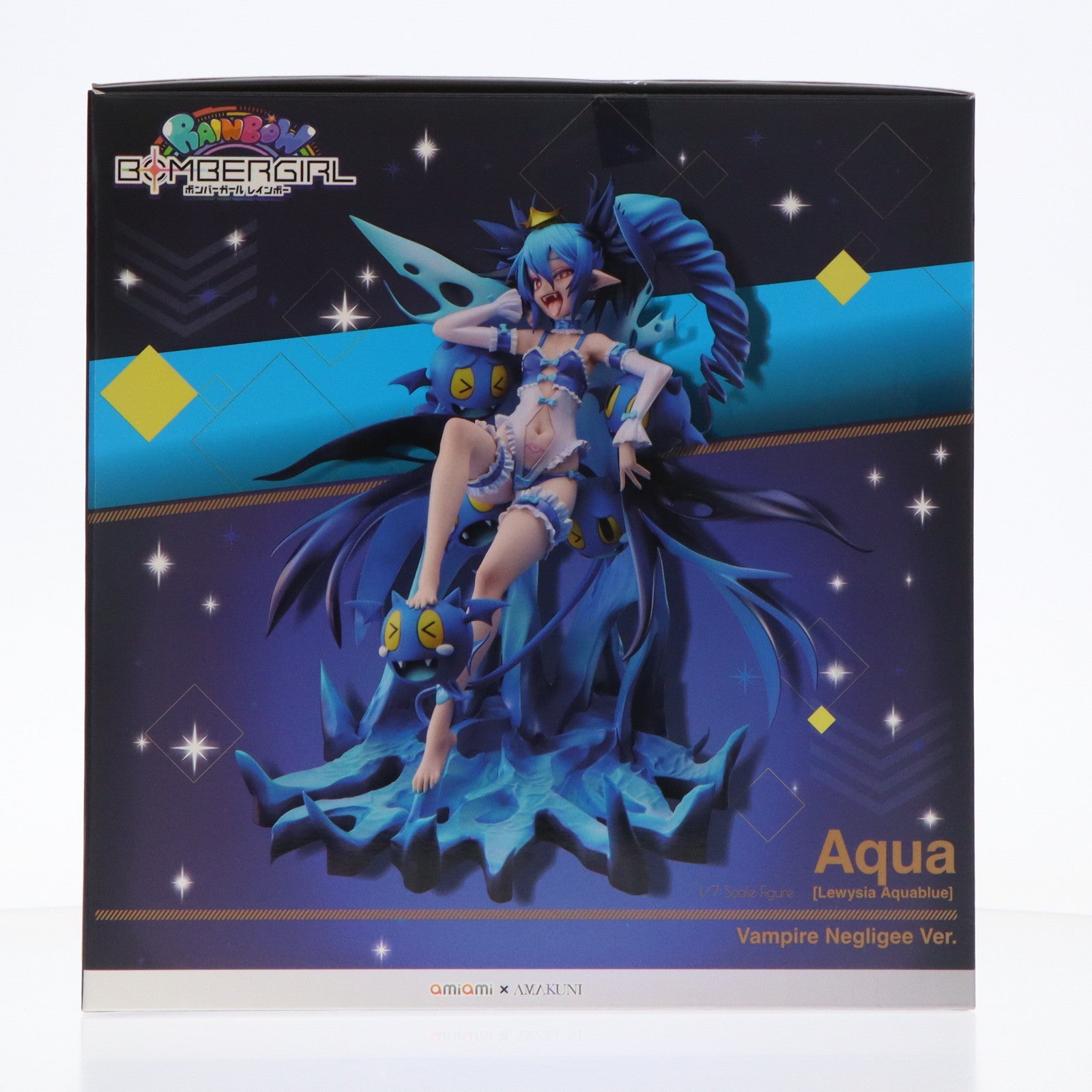【中古即納】[FIG] あみあみ限定 アクア(レウィシア・アクアブルー)ヴァンパイアネグリジェVer. ボンバーガール 1/7 完成品 フィギュア あみあみ×AMAKUNI(アマクニ)(20240130)