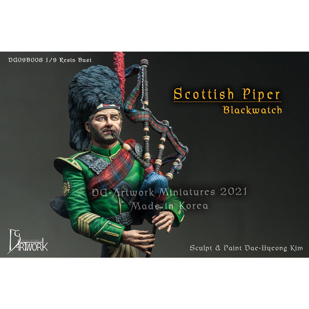 【新品即納】[FIG] (再販) ブラックウォッチ連隊 スコットランド パイプ手(バスト) 1/9 レジン製組立キット フィギュア(DG09B008) DG Artwork(DGアートワーク) (20240731)