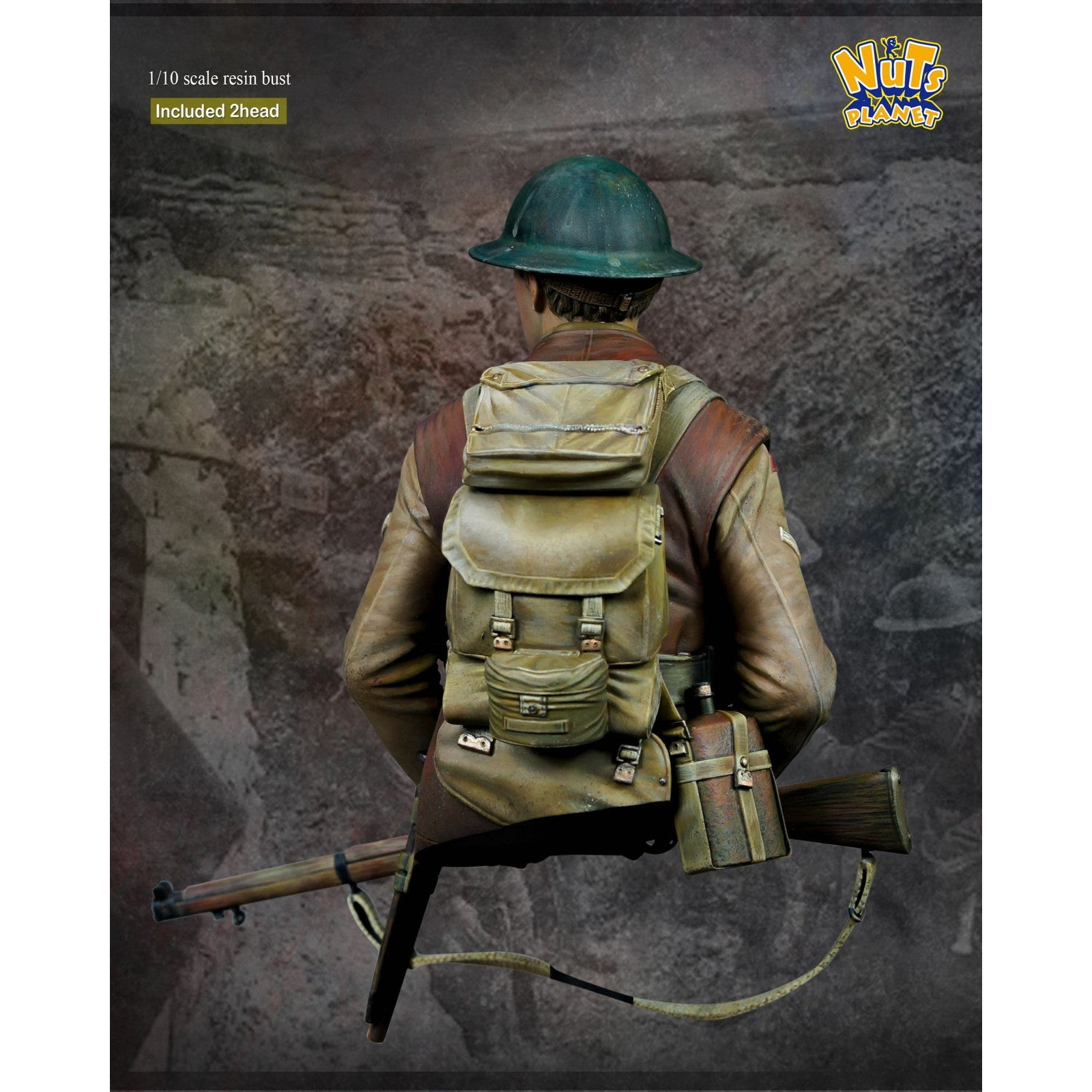 【新品即納】[FIG] WWI イギリス陸軍歩兵 ラストマン・スタンディング 胸像 1/10 レジンキット フィギュア(NP-B048) Nutsplanet(ナッツプラネット) (20240831)
