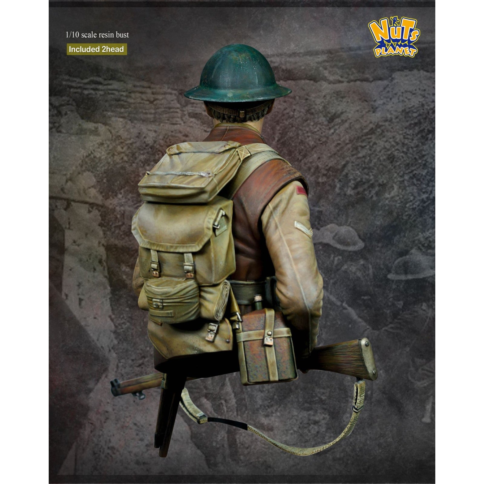 【新品即納】[FIG] WWI イギリス陸軍歩兵 ラストマン・スタンディング 胸像 1/10 レジンキット フィギュア(NP-B048) Nutsplanet(ナッツプラネット) (20240831)