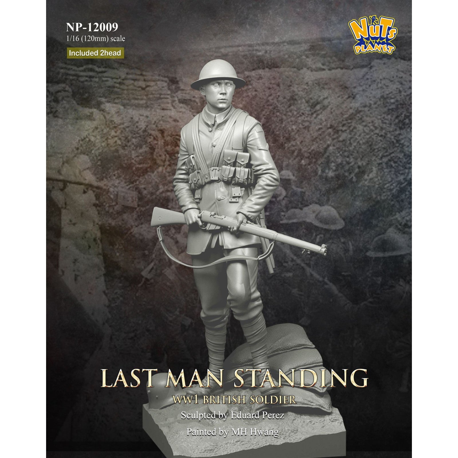 【新品即納】[FIG] WWI イギリス陸軍歩兵 ラストマン・スタンディング 全身像 1/16 レジンキット フィギュア(NP-12009) Nutsplanet(ナッツプラネット) (20240831)