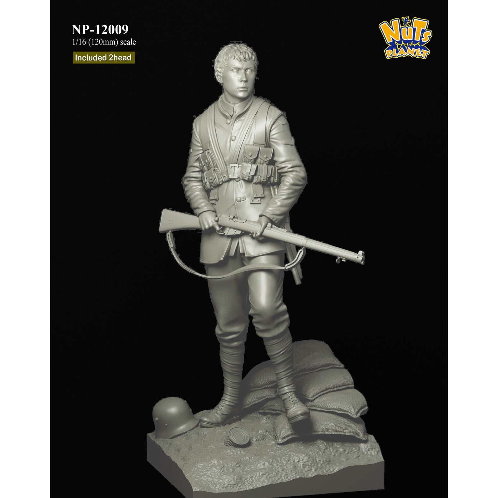 【新品即納】[FIG] WWI イギリス陸軍歩兵 ラストマン・スタンディング 全身像 1/16 レジンキット フィギュア(NP-12009) Nutsplanet(ナッツプラネット) (20240831)