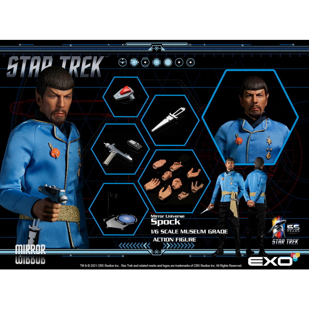 【新品即納】[FIG] (再々販) 鏡像世界のMr.スポック STAR TREK:TOS(スタートレック) イオン嵐の恐怖 1/6 完成品 ハイパーリアリスティックアクションフィギュア(EXO-01-029) EXO-6(20240731)